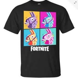 NWT Men's FORTNITE 4 Llamas Black T-Shirt. XL